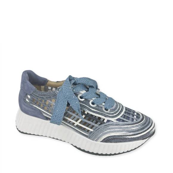 NEW SOFTWAVES women's ardi athleisure shoe in denim - Picture 1 of 3